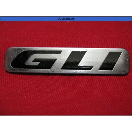 EMBLEMA PLACA CH "GLI" LETRA NEGRA FONDO PLATA