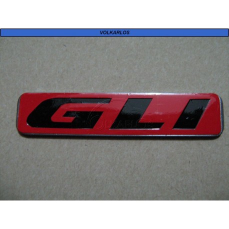 EMBLEMA PLACA CH "GLI" LETRA NEGRA FONDO ROJO