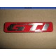 EMBLEMA PLACA CH "GTI" FONDO ROJO