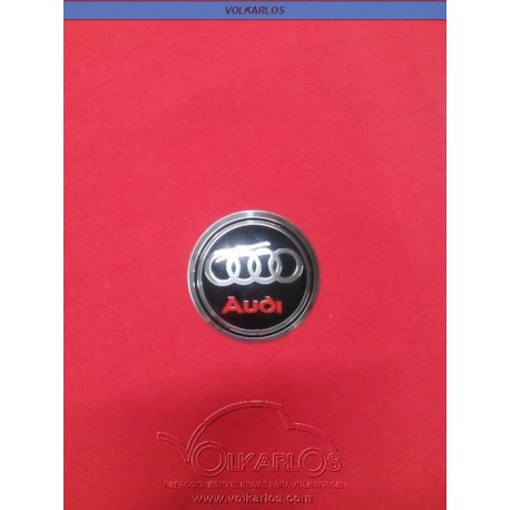 EMBLEMA PLACA RDA. CONICA "AUDI-ROJO"