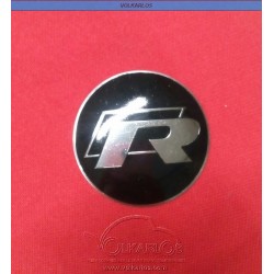 EMBLEMA PLACA RDA. CONICA " R " NEGRA