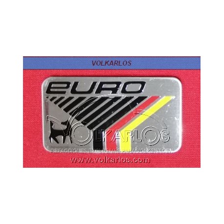 EMBLEMA PLACA RECTANGULAR "EURO"