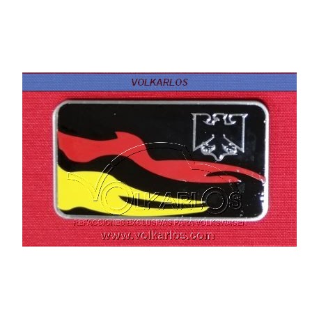 EMBLEMA PLACA RECTANGULAR "FLAMAS"