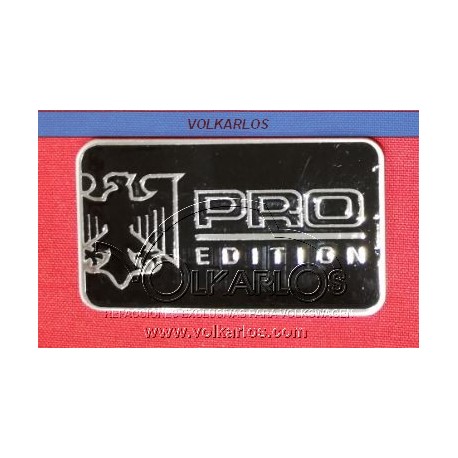 EMBLEMA PLACA RECTANGULAR "PRO EDITION"