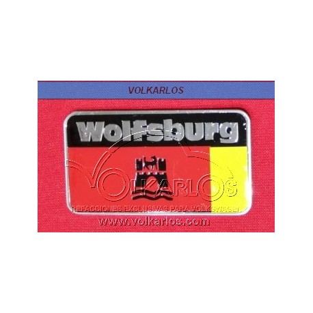 EMBLEMA PLACA RECTANGULAR "WOLFSBURG"