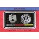 EMBLEMA PLACA RECTANGULAR "CASTILLO VW" NEGRO"