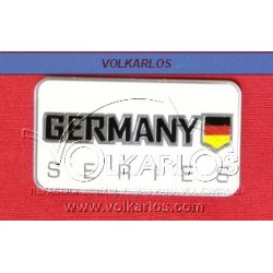 EMBLEMA PLACA RECTANGULAR "GERMANY BCO"