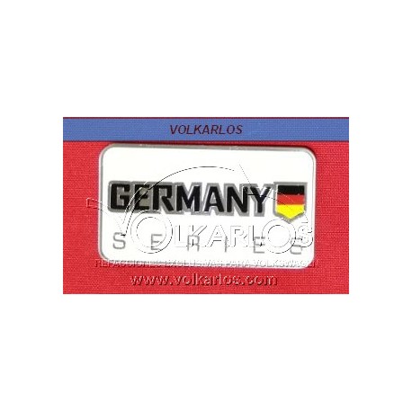 EMBLEMA PLACA RECTANGULAR "GERMANY BCO"